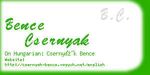 bence csernyak business card